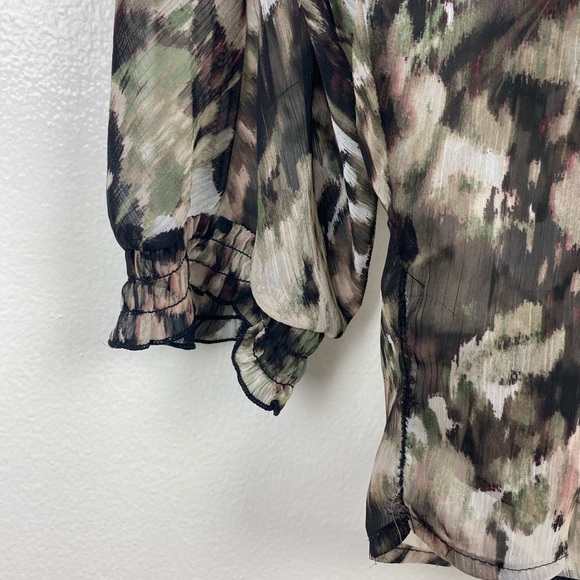 New York & Company Sheer Floral Blouse - Picture 5 of 7